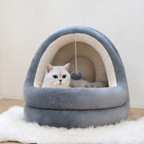 Cat Sofa Bed — Cozy Plush House Bed & Mat for Small & Medium Cats, Indoor Lounger