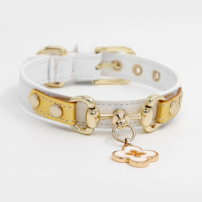 Leather pet collar