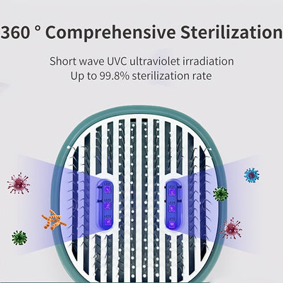 Cat Comb Dog Hair Remover Brush UVC Sterilization Pet Grooming Slicker Needle Comb Cat Sterilization Comb Pet Brush For Shedding And Grooming Self-Cleaning Slicker Brush For Long And Short Hair